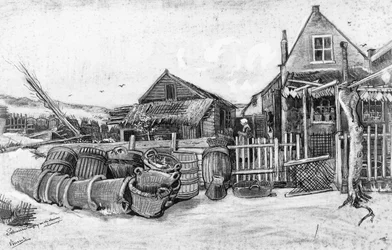 El granero de secado de pescado en Scheveningen, c.1882